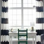 Black and white striped curtains add chic style to any room. Check out  these tips