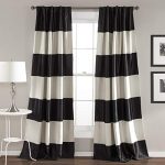 Traveller Location: Lush Decor Montego Striped Window Curtains Panel Set for  Living, Dining Room, Bedroom (Pair), 84” x 52” Black: Home & Kitchen