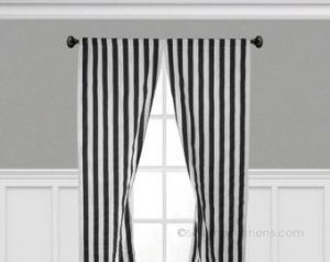 Black and White Stripe Curtain Panels Window Treatments Black Stripe  Curtains Custom Drapery Panels Modern Home Decor Drapes