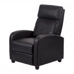 Details about Black Arm Chair Bonded Leather Single Recliner Chair Sofa  Accent Chair 87