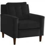 Velvet Black Arm Chair