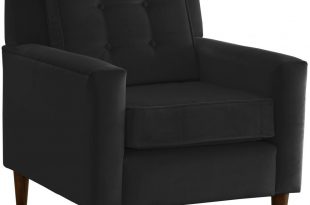 Velvet Black Arm Chair