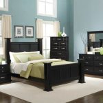 Bold Black Bedroom Furniture with Other Hues Mixture : Charming Blue