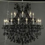 Maria Theresa Black 25-Light Chandelier with Jet Black Royal Cut Crystal