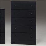 Kith Furniture 195 Black 5 Drawer Chest | Wayside Furniture | Drawer Chests