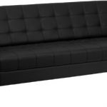 Traveller Location: Flash Furniture ZB-LESLEY-8090-SOFA-BK-GG Hercules Lesley  Series Contemporary Black Leather Sofa with Encasing Frame: Kitchen & Dining