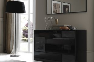 Modern High Gloss Black Bedroom Furniture Living Room Black Dresser