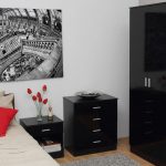 black gloss bedroom furniture … bedroom furniture 3 piece set black gloss  wardrobe drawer bedside …