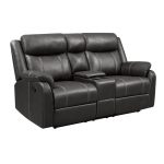 Valor Carbon Gray Reclining Loveseat - Domino | RC Willey Furniture Store
