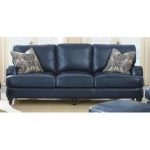 Blue leather roll arm sofa Blue Leather Couch, Leather Sofa Bed, Leather  Sectional Sofas