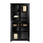 Internet #303584005. +2. Home Decorators Collection Oxford Black Glass Door  Bookcase