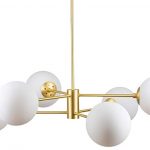 Caserti Modern Pendant Light Chandelier - Satin Brass - Linea di
