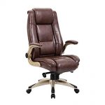 KADIRYA High Back Bonded Leather Executive Office Chair - Adjustable  Recline Locking Mechanism,Flip-