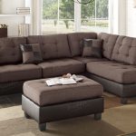 Brown Leather Sectional Sofa and Ottoman - Steal-A-Sofa Furniture Outlet  Los Angeles CA
