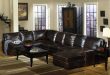 Contemporary Brown Leather 4 Piece Sectional Sofa - Mayfair | RC Willey  Furniture Store
