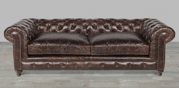 Brown Leather Sofa Nailhead Trim
