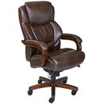La-Z-Boy Delano Big & Tall Executive Bonded Leather Office Chair - Chestnut