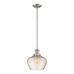 Millennium Lighting Brushed Nickel One Light 11 In Pendant With