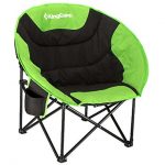 KingCamp Moon Saucer Camping Chair Steel Frame Folding Padded Round