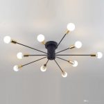 2019 Creative Iron Spark Living Room Ceiling Lamp Bedroom Spider Ceiling  Light Modern Nordic American Corridor Ceiling Light Fixtures From Ouovo,