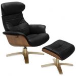 Furniture Annaldo Leather Swivel Chair & Ottoman 2-Pc.