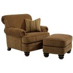 Flexsteel Fremont Traditional Rolled Back Chair & Ottoman Set | Crowley  Furniture & Mattress | Chair & Ottoman Sets