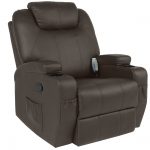 Best Choice Products Executive PU Leather Swivel Electric Massage Recliner  Chair w/ Remote Control, 5 Heat & Vibration Modes, 2 Cup Holders,