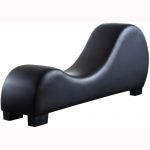 Venetian Worldwide Versa-Chair Black Leatherette Curved Back Chaise Lounge