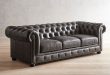 Southerlyn Charcoal Genuine Leather Chesterfield Sofa | Pier 1