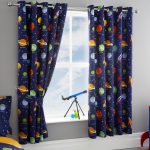 Space Navy Blackout Eyelet Curtains