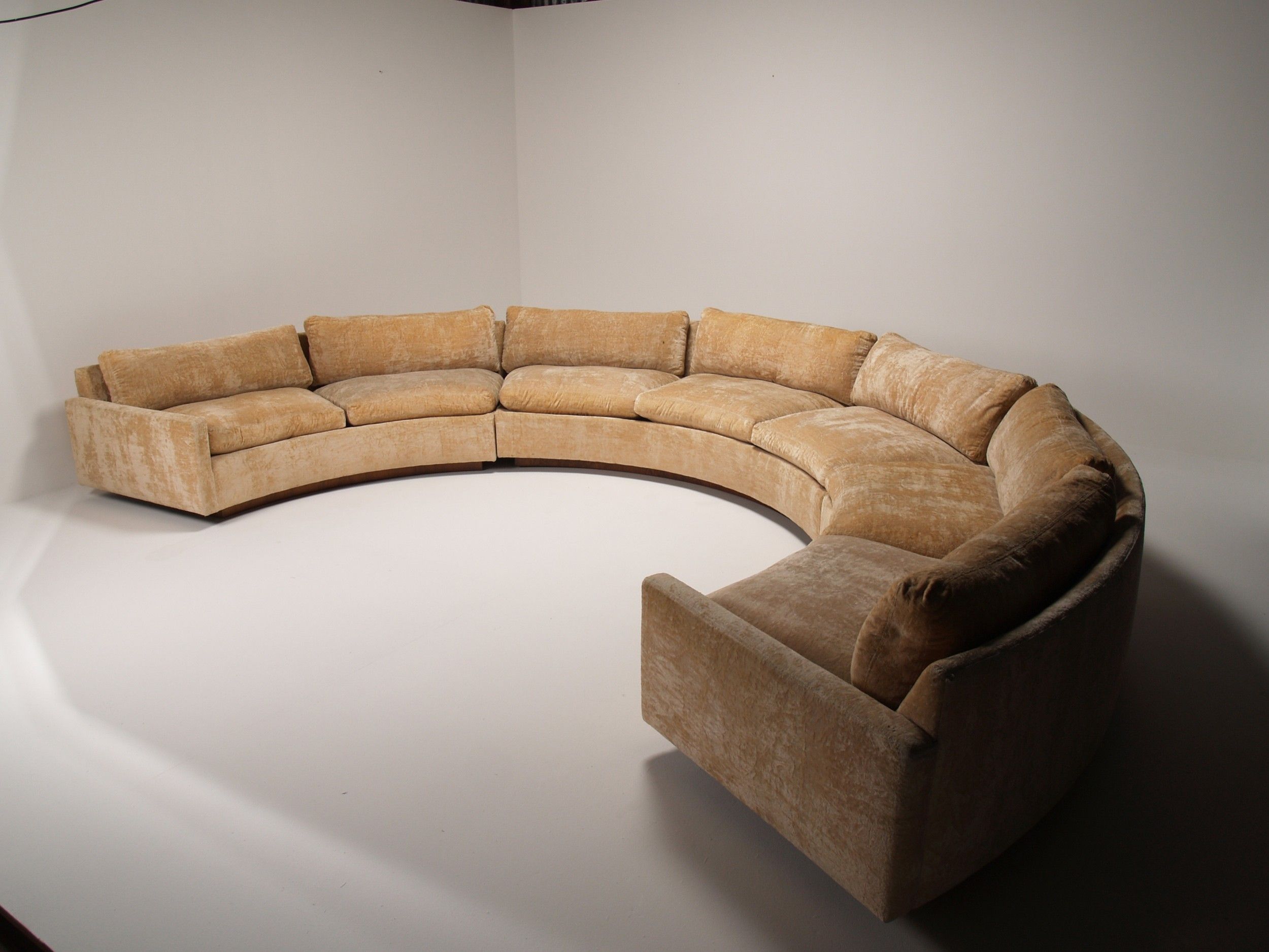 Circular Loveseat Sofa | Curved Sectional | Small Curved Couch