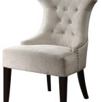Kaylin Modern Classic Tuft Velvet Ivory Beige Wing Chair