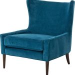 Paola Modern Classic Peacock Blue Velvet Wing Lounge Chair - Modern -  Armchairs And Accent Chairs - by Kathy Kuo Home
