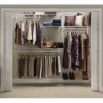 ClosetMaid 22875 ShelfTrack 5ft. to 8ft. Adjustable Closet Organizer Kit,  White