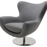 Comfortable Lounge Chair With High Polish Stainless Steel Swivel Base -  Modern - Armchairs And Accent Chairs - by ARTEFAC