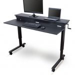 Traveller Location: Stand Up Desk Store Crank Adjustable Sit to Stand Up Computer  Desk – Heavy Duty Steel Frame, 60 Inches, Black Frame/Black Top: Kitchen &  Dining