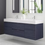 Wade Logan Tenafly Wall Mounted Double Bathroom Vanity Set Throughout  Contemporary Decor. Architecture: Contemporary