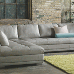 Gray Leather Sofa from Lawrance San Diego Contemporary Furniture