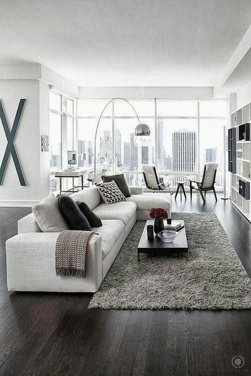 Gorgeous Modern Living Room Design | Contemporary Furniture ❤  Traveller Location #bilevelhomeinteriordecorating