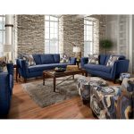 Mid-Century Modern Blue 2 Piece Living Room Set - Patchquilt | RC Willey  Furniture Store