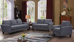 Harper&Bright Designs 3 Piece Sofa Loveseat Chair Sectional Sofa Set Living  Room Furniture Living Room Sofa