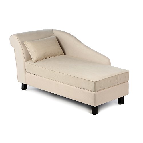 Traveller Location: Castleton Home Storage Chaise Lounge Modern Long Chair Couch  Sofa Furniture for Foyer Hall Lobby Entry or Living Room (Khaki): Kitchen &  Dining