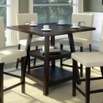 CorLiving Bistro Cappuccino 36 in. Counter Height Square Dining Table