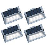 Roopure【Newest Version 8 LED】Solar Stair Step Lights Outdoor