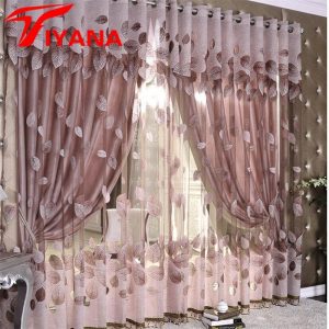 2019 Luxury Modern Leaves Designer Curtain Tulle Window Sheer Curtain For  Living Room Bedroom Kitchen Window Screening Panel P347Z30 From Herbertw,