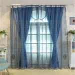 Window Treatments Solid Color Designer Curtain Tulle Screening Embroidery  Luxury Flowers Lace Curtains For Living Room Bedroom
