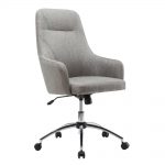 Techni Mobili Gray Comfy Height Adjustable Rolling Office Desk Chair