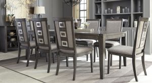 Chadoni Gray Rectangular Extendable Dining Room Set