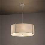 Justice Design Group Textile Reveal Brushed Nickel 24 Inch Six Light