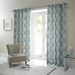 Woodland Trees Duck Egg Ready Made Curtains